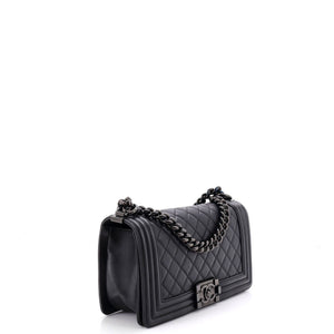 Chanel So Black Boy Flap Bag Quilted Lambskin Old Medium - view 2