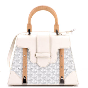 Goyard Saigon Top Handle Bag Coated Canvas with Leather PM - view 1