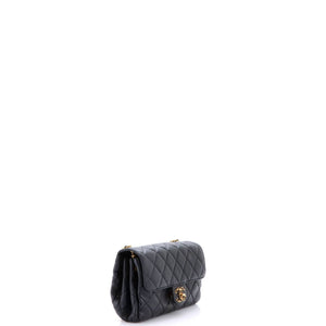 Chanel Chain Woven CC Accordion Flap Bag Quilted Lambskin Mini - view 2