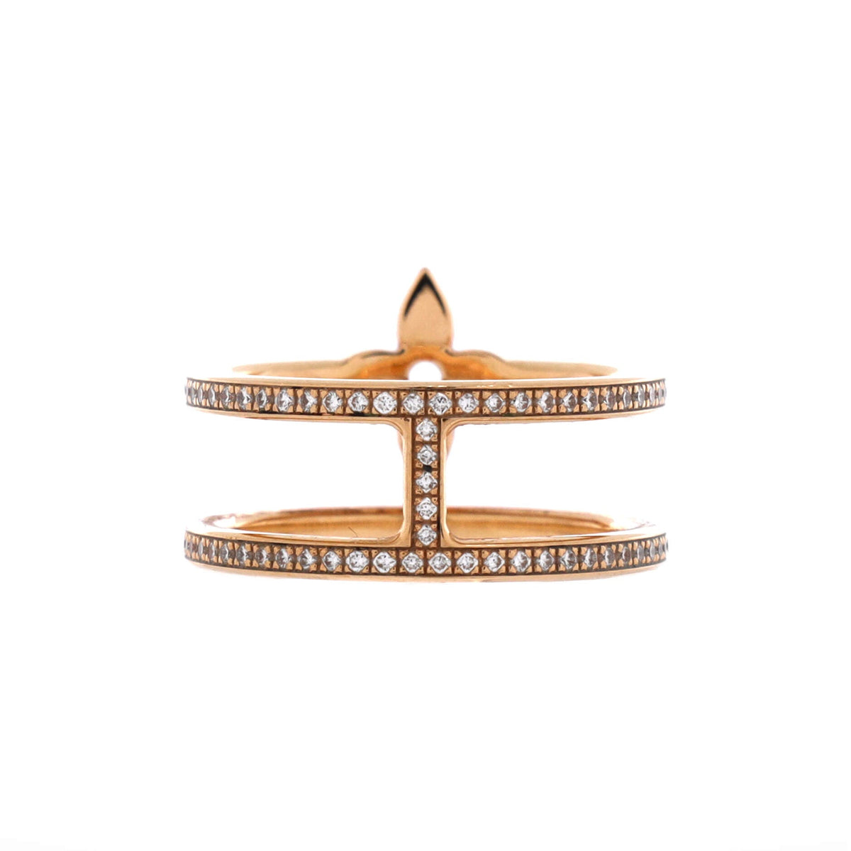 Louis Vuitton Idylle Blossom Two-Row Ring 18K Rose Gold and Diamonds – view 3
