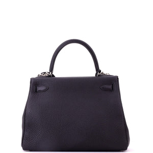 Hermes Kelly Handbag Noir Togo with Palladium Hardware 28 - view 4
