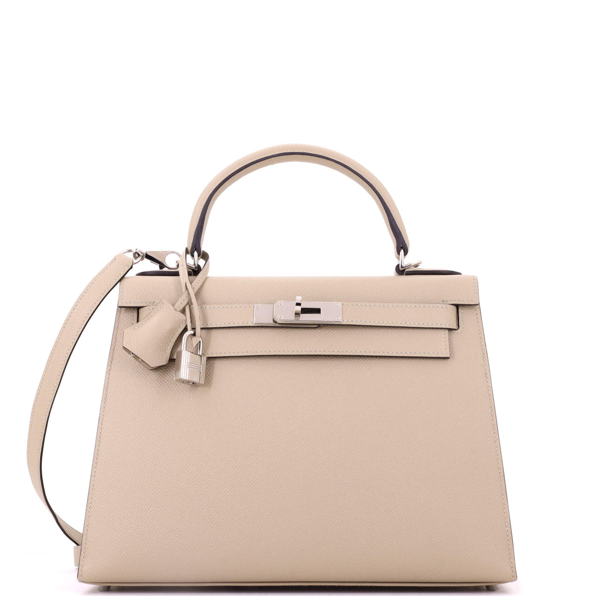 Hermes Kelly Handbag Trench Epsom with Palladium Hardware 28