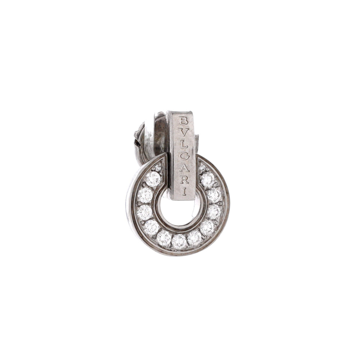 Bvlgari Bvlgari Openwork Earrings 18K White Gold with Diamonds