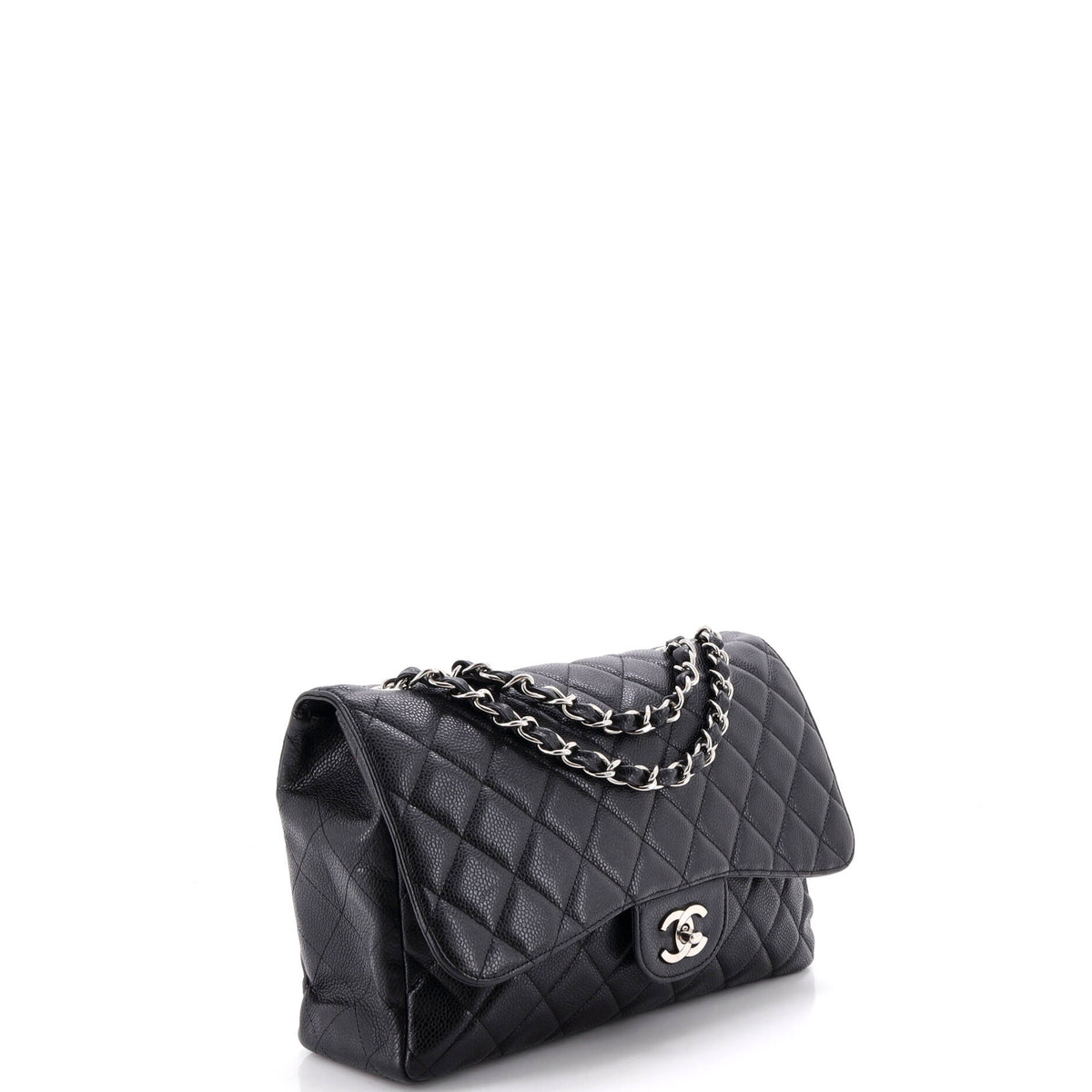 Vintage Classic Single Flap Bag Quilted Caviar Jumbo