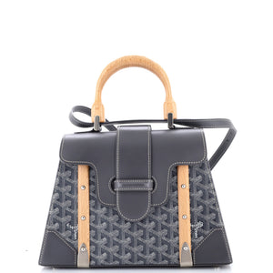 Goyard Saigon Top Handle Bag Coated Canvas with Leather PM - view 1