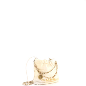 Chanel 22 Chain Hobo Quilted Shaded Calfskin Mini - view 2