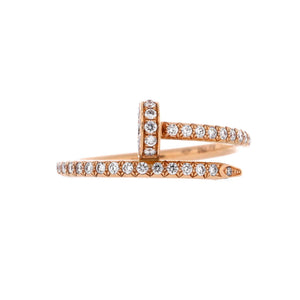 Cartier Juste un Clou Paved Ring 18K Rose Gold with Diamonds Small - view 1