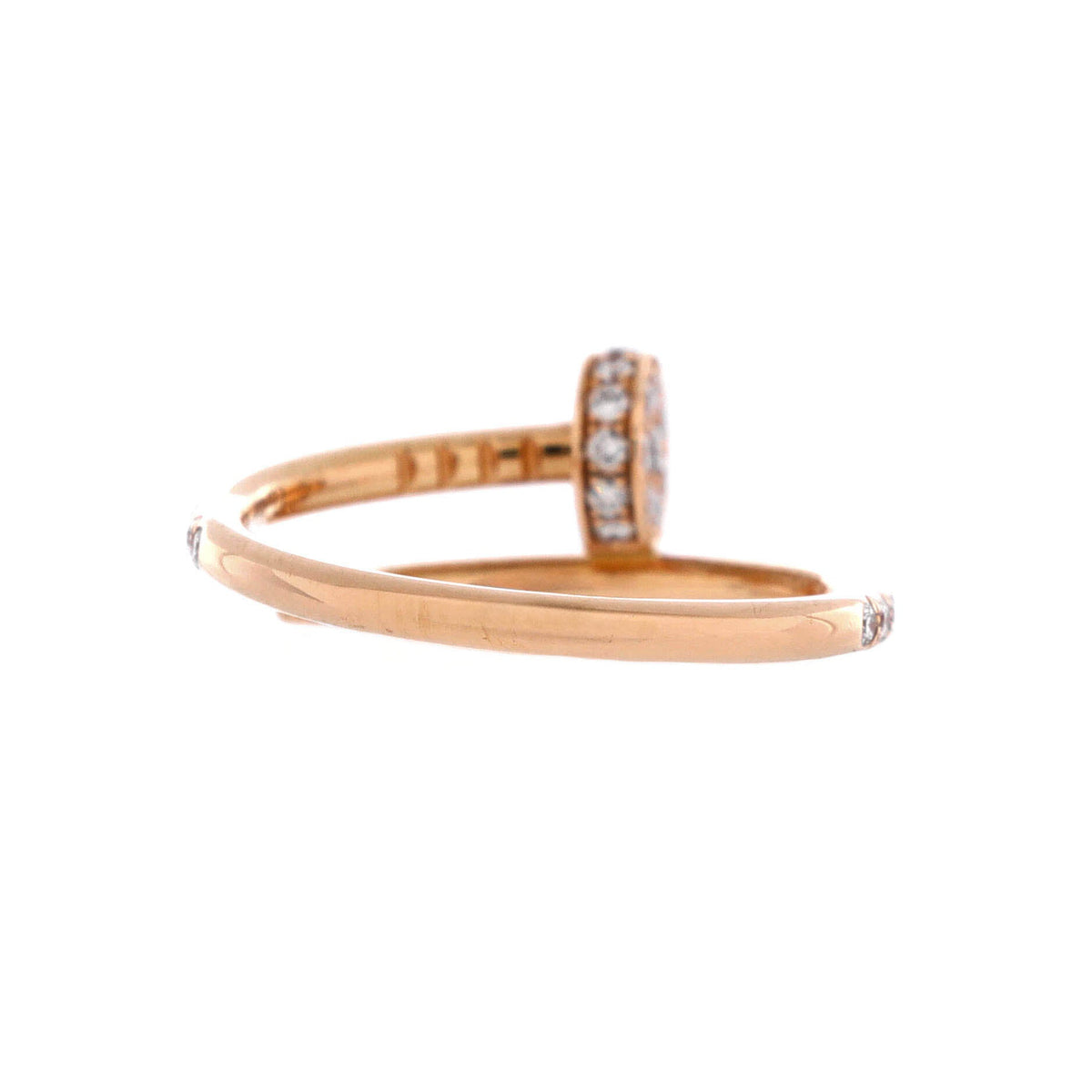 Cartier Juste un Clou Paved Ring 18K Rose Gold with Diamonds Small – view 3