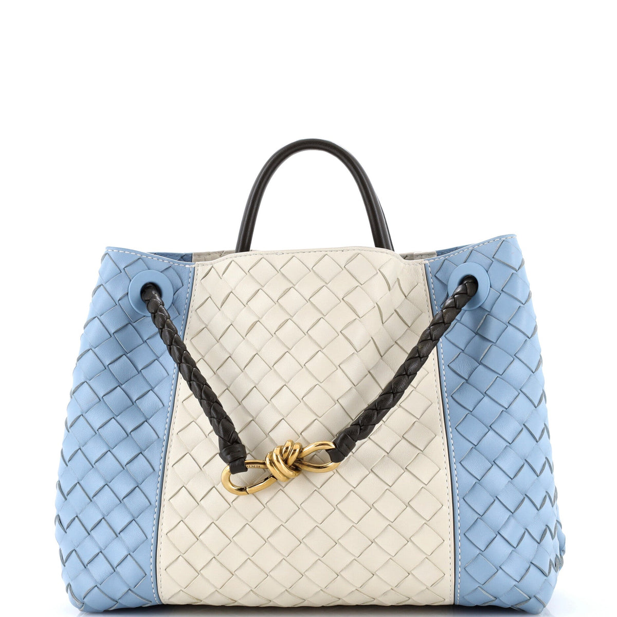 Bottega Veneta Andiamo Top Handle Bag Intrecciato Nappa Medium