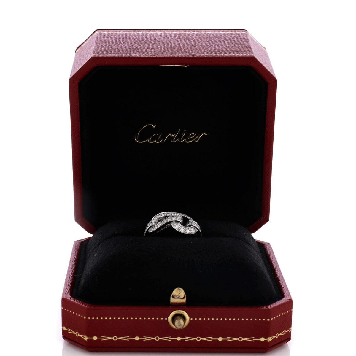 Cartier Agrafe Ring 18K White Gold and Diamonds Small – view 2