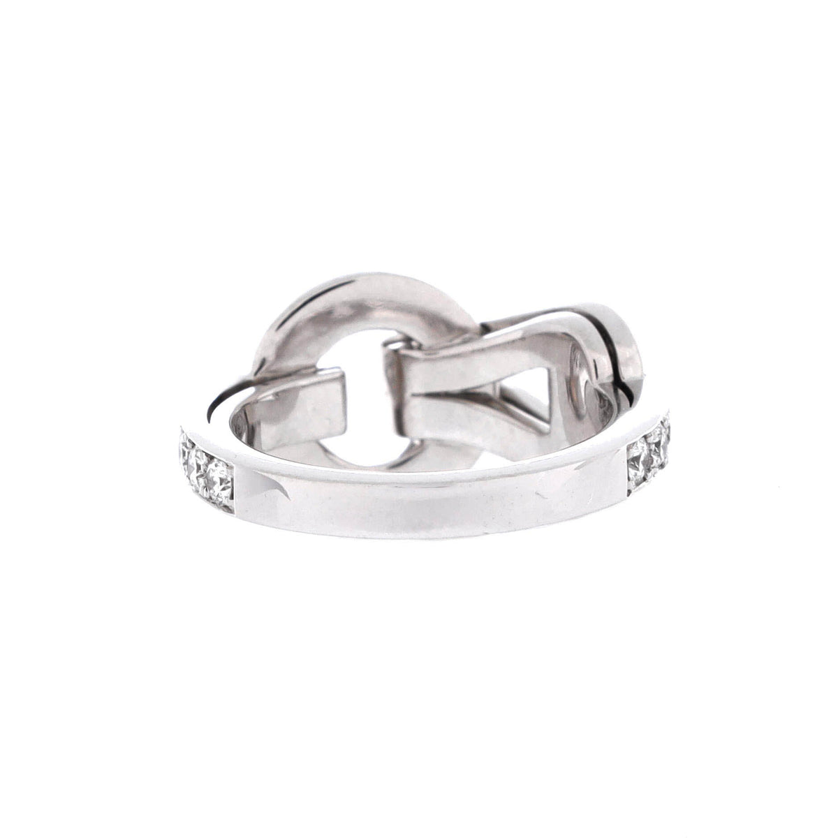 Cartier Agrafe Ring 18K White Gold and Diamonds Small – view 3
