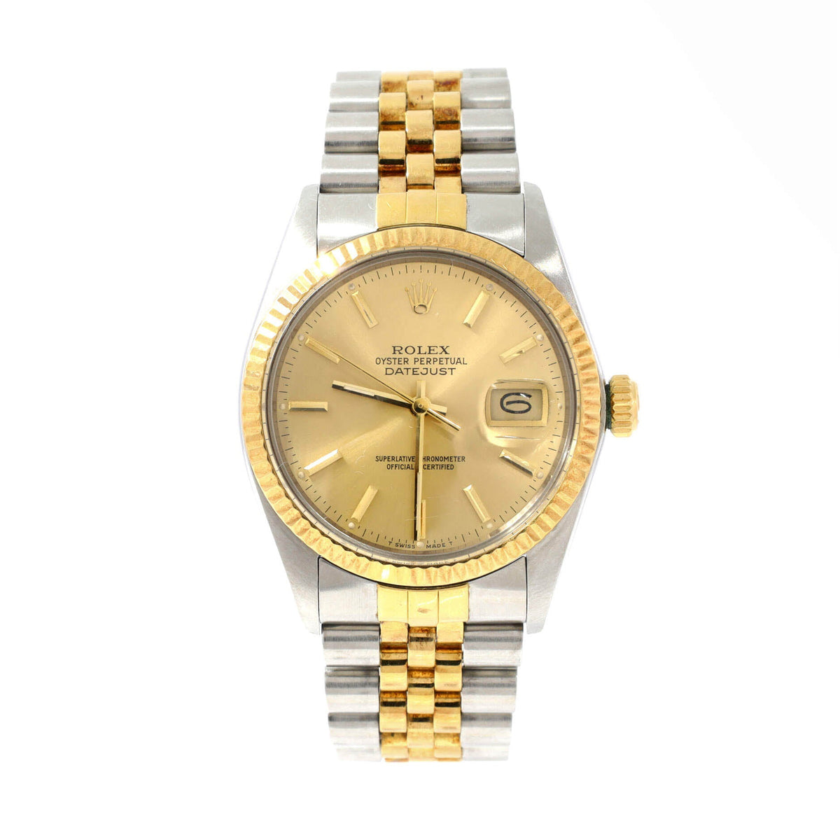 Oyster Perpetual Datejust Automatic Watch Stainless Steel and Yellow Gold 36
