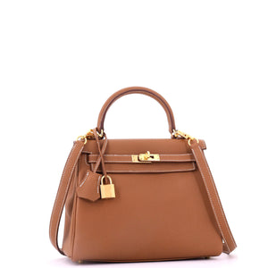 Hermes Kelly Handbag Gold Togo with Gold Hardware 25 - view 3