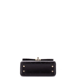 Chanel CC Top Handle Flap Vanity Case Quilted Shiny Aged Calfskin Small - view 4