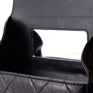 Chanel CC Top Handle Flap Vanity Case Quilted Shiny Aged Calfskin Small - view 7