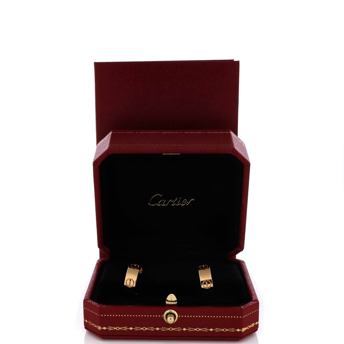Cartier LOVE French Clip Hoop Earrings 18K Yellow Gold 5.5 – view 2