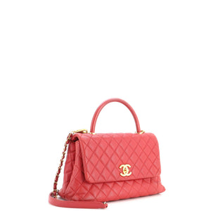 Chanel Coco Top Handle Bag Quilted Caviar Small - view 2