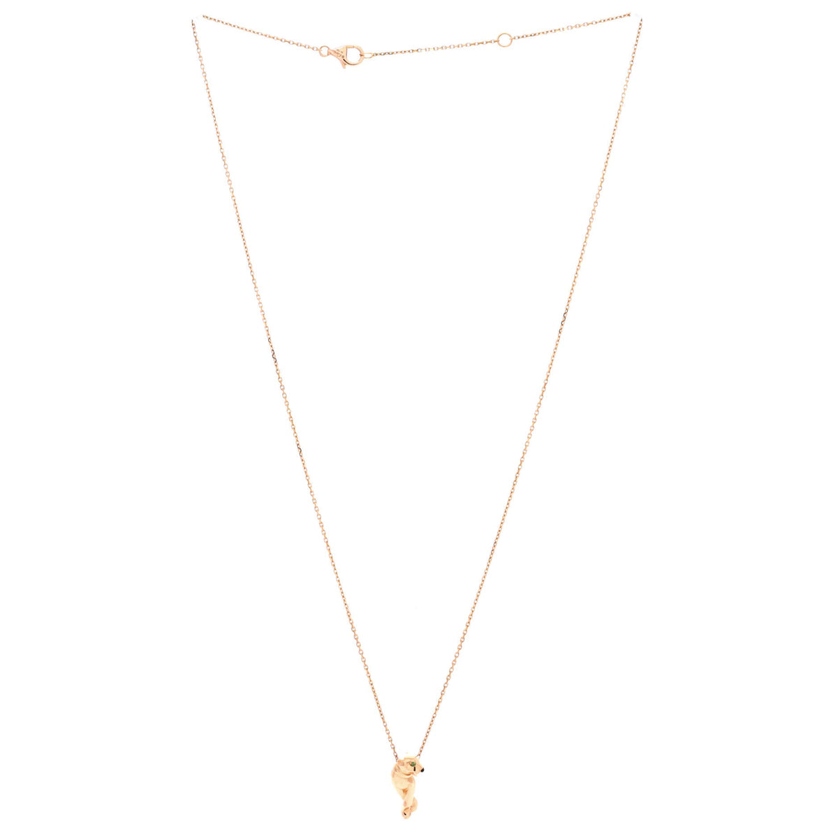 Panthere de Cartier Pendant Necklace 18K Rose Gold with Lacquer and Tsavorite Small – view 2