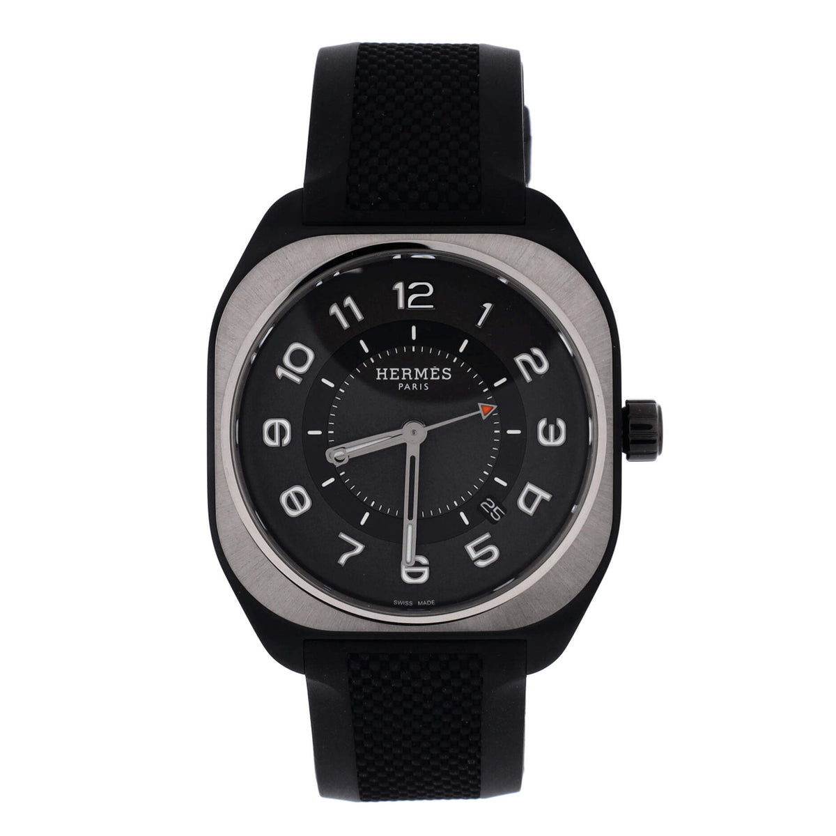 Hermes H08 Automatic Watch Titanium and Rubber 39