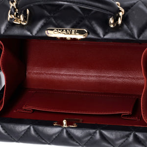 Chanel Top Handle Box Bag Quilted Lambskin Small - view 5