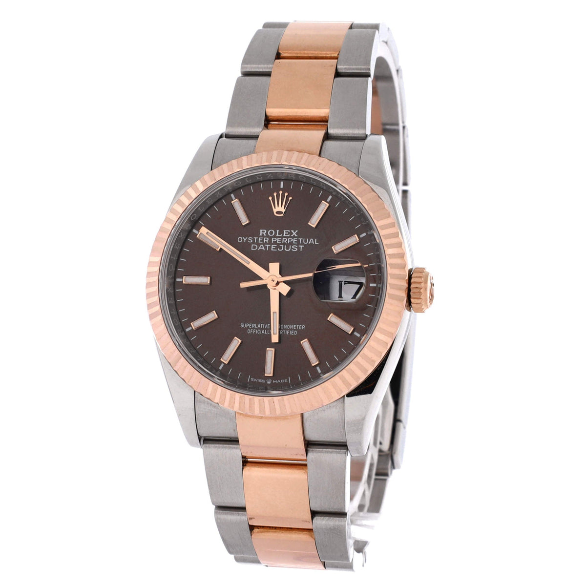 Oyster Perpetual Datejust Automatic Watch Stainless Steel and Rose Gold 36