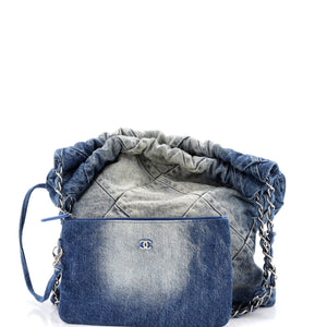 Chanel 22 Chain Hobo Quilted Denim Small - view 2
