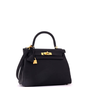 Hermes Kelly Handbag Noir Togo with Gold Hardware 28 - view 2