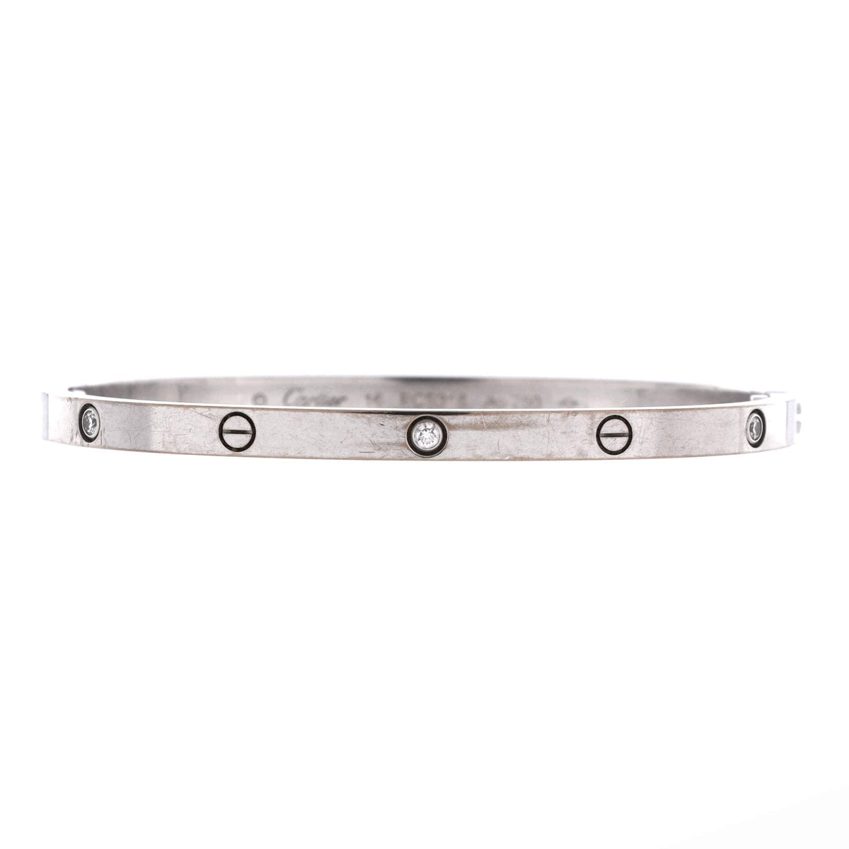 Cartier Love 6 Diamond Bracelet 18K White Gold and Diamonds Small 16