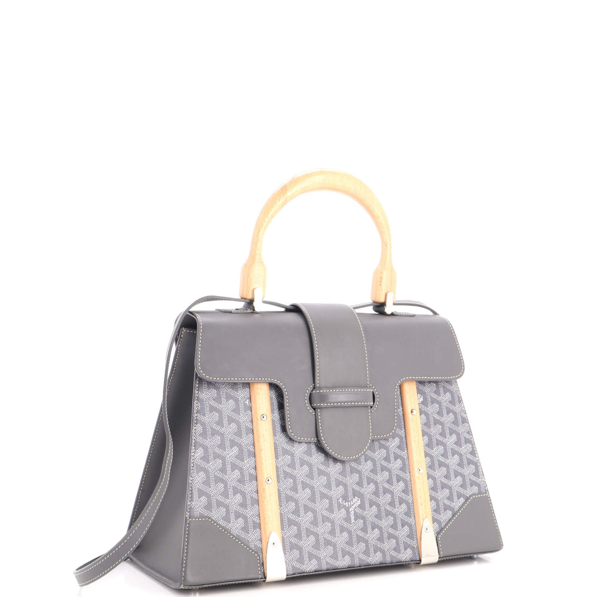 Saigon Top Handle Bag Coated Canvas with Leather MM