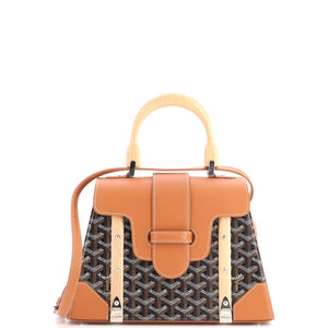 Goyard Saigon Top Handle Bag Coated Canvas with Leather PM - view 1