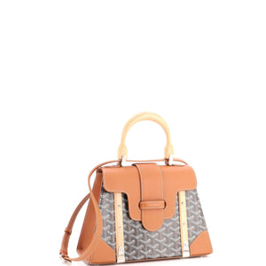 Goyard Saigon Top Handle Bag Coated Canvas with Leather PM - view 2