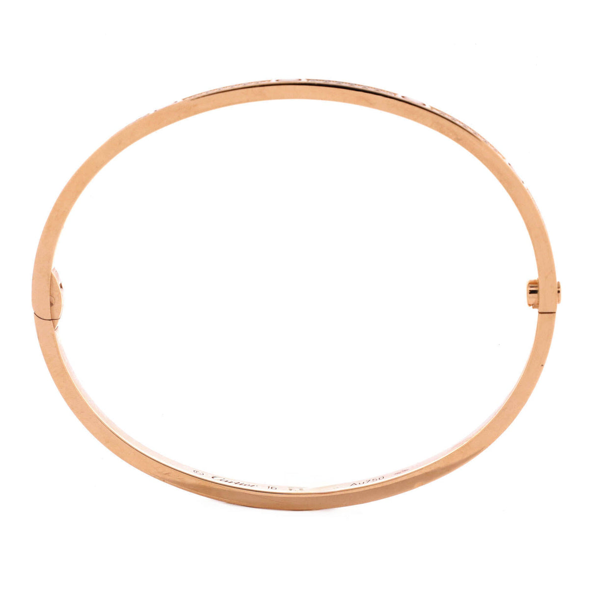 Cartier Love Bracelet 18K Rose Gold with Pave Diamonds Small – view 3
