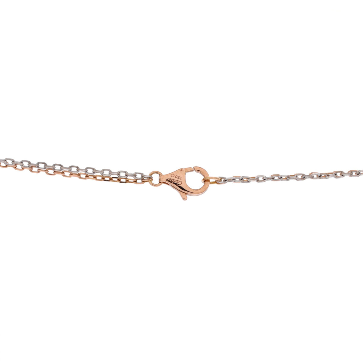 Cartier Love 3 Ring Pendant Necklace 18K Rose Gold and 18K White Gold with 6 Diamonds – view 3