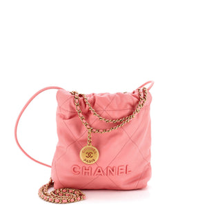 Chanel 22 Chain Hobo Quilted Caviar Mini - view 1