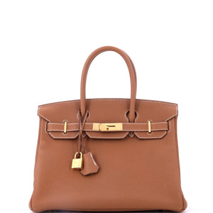 Hermes Birkin Handbag Gold Togo with Gold Hardware 30 - view 1