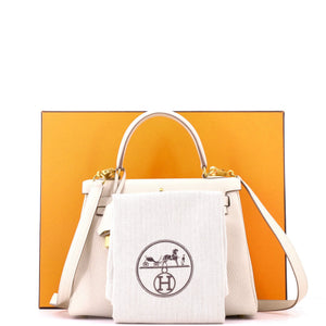 Hermes Kelly Handbag Craie Togo with Gold Hardware 25 - view 2