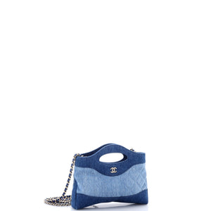 Chanel 31 Shopping Bag Clutch with Chain Quilted Denim Small - view 2