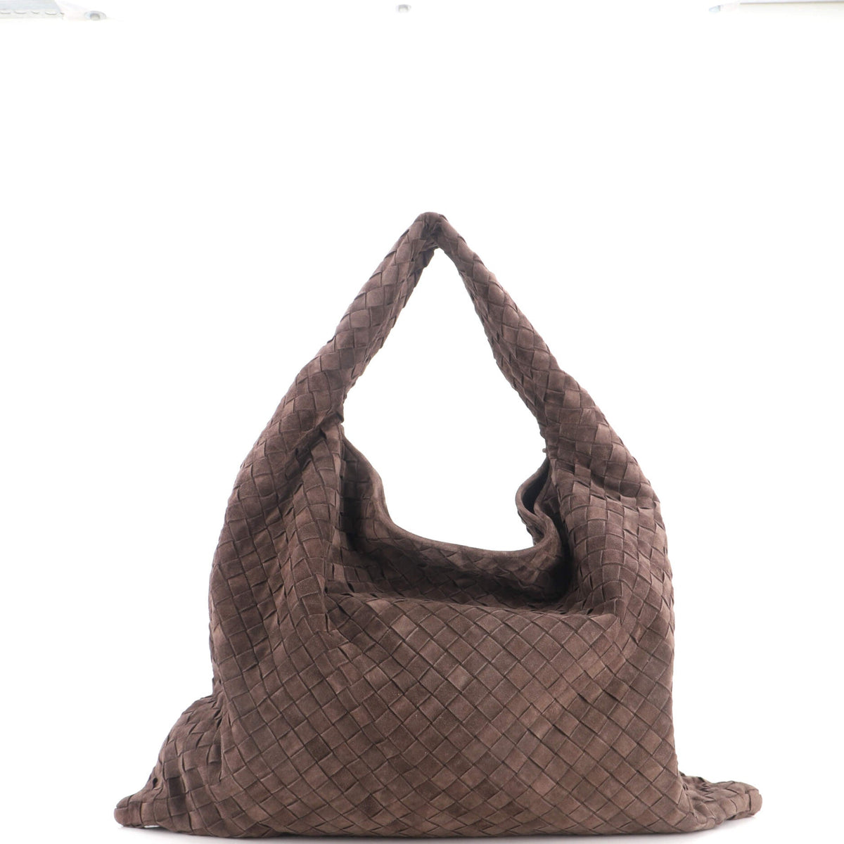 Hop Hobo Intrecciato Suede Large