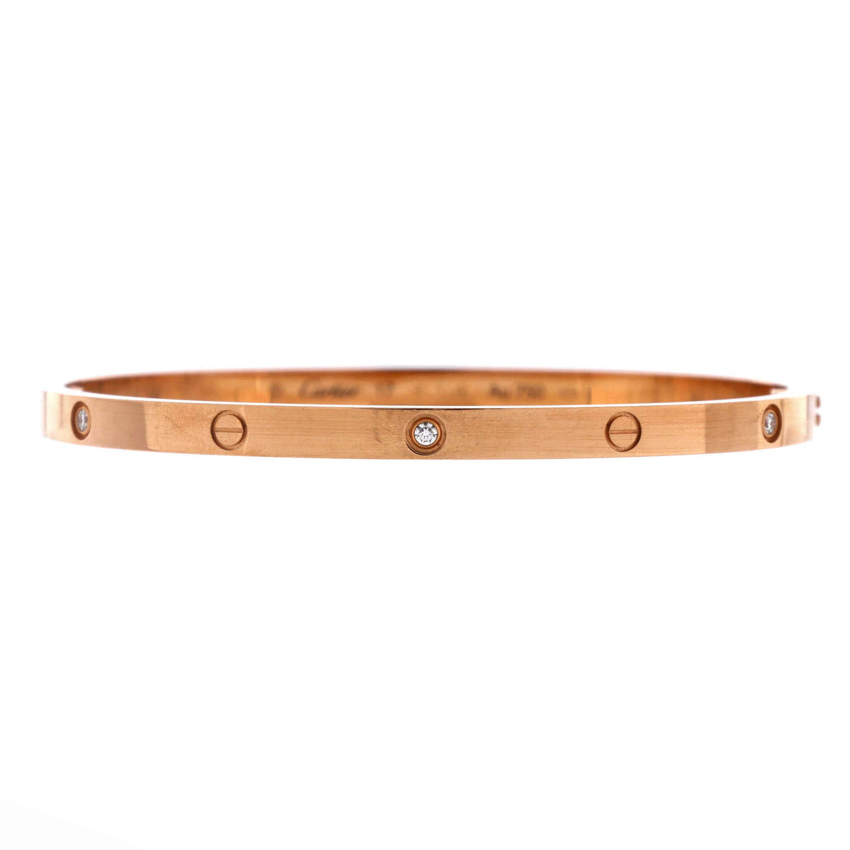 Cartier Love 6 Diamond Bracelet 18K Rose Gold and Diamonds Small