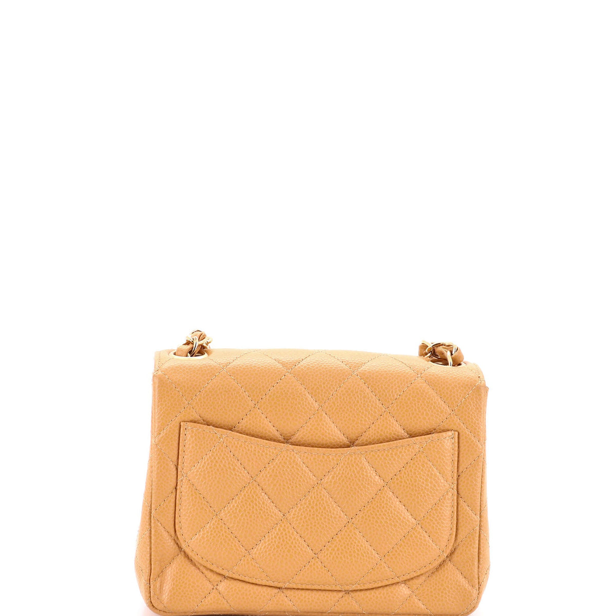 Vintage Square Classic Single Flap Bag Quilted Caviar Mini