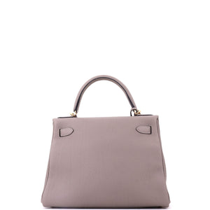 Hermes Kelly Handbag Gris Asphalte Togo with Gold Hardware 28 - view 3