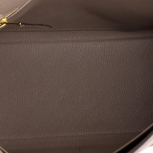Hermes Kelly Handbag Gris Asphalte Togo with Gold Hardware 28 - view 6