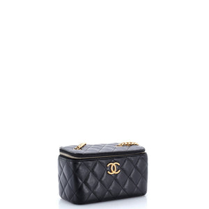 Chanel All Slide Long Vanity Case with Chain Quilted Lambskin Small - view 2
