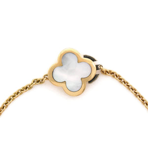 Van Cleef & Arpels Pure Alhambra 4 Motifs Bracelet 18K Yellow Gold with Mother of Pearl - view 3