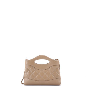 Chanel 31 Shopping Bag Clutch with Chain Quilted Shiny Crumpled Calfskin Small - view 3