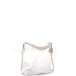 Chanel 22 Chain Hobo Quilted Metallic Degrade Calfskin Mini - view 2