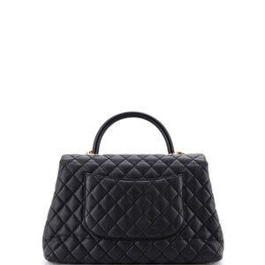 Chanel Coco Top Handle Bag Quilted Caviar Medium - view 3