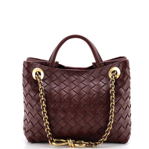 Bottega Veneta Andiamo Chain Top Handle Bag Intrecciato Nappa Small - view 1