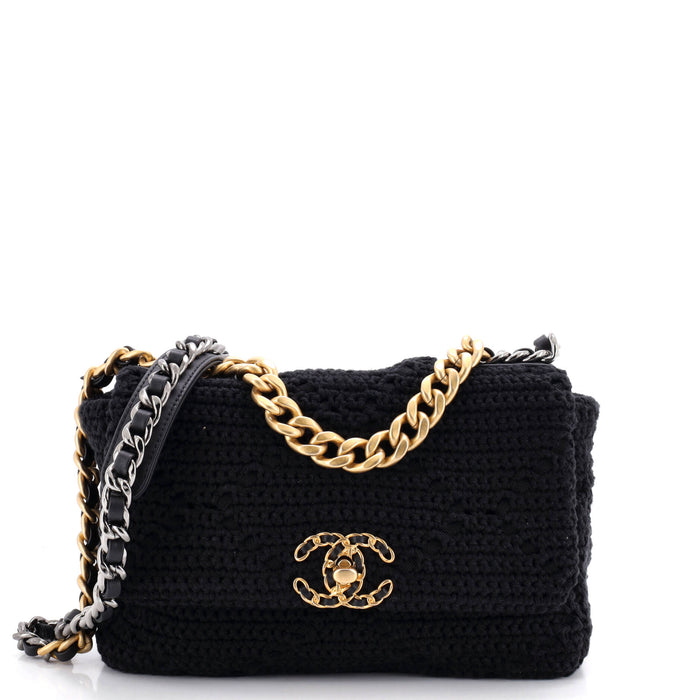 Chanel 19 Flap Bag Crochet Medium
