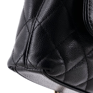 Chanel Coco Top Handle Clutch with Chain Quilted Caviar Mini - view 6